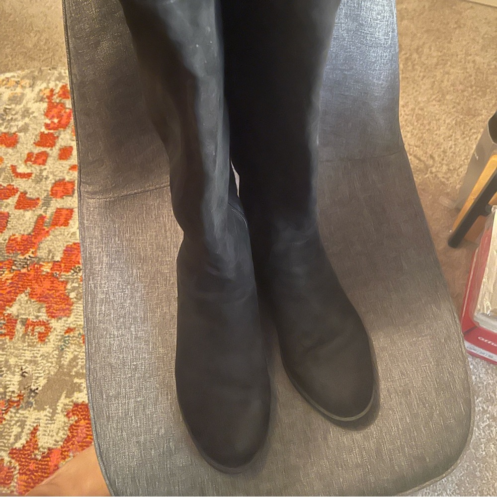 Black tall over the knee boots wore about 3 times